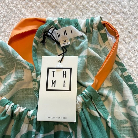 THML‎ Mint Green Floral Print Halter Top size M NWT - Picture 3 of 8
